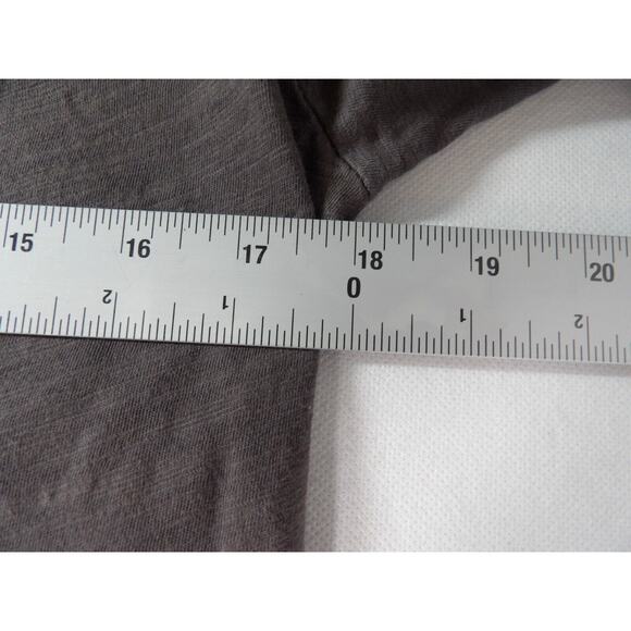 Fresh Produce Medium Top Shirt Gray V Neck Basic Long Sleeve Solid Core - Picture 8 of 11